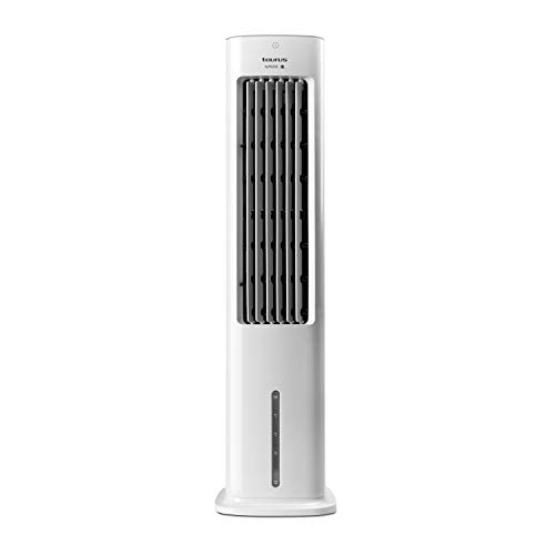 Taurus Snowfield Babel - Climatizador evaporativo, ar condicionado portátil, ventila, refresca, humidifica, 3 velocidades, 3 modos, temporizador, depósito removível, controlo remoto, 2 gelos, 85 cm