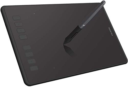 HUION Inspiroy H950P Tablet gráfica, tablet gráfico de desenho, 8 teclas de imprensa personalizadas, lápis 8192 níveis sem bateria com função de inclinação, compatível com PC e dispositivo Android
