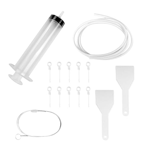 15 peças kit de ferramentas de limpeza de frigorífico kit de limpeza de frigorífico com seringa, escova de limpeza, mangueira, pá de descongelação