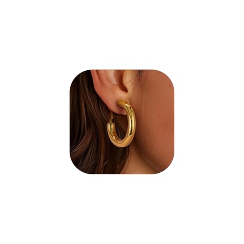 PROSTEEL 2 peças brincos aros mulher 30/40/60/80 mm diâmetro, marítimos 5 mm de espessura, vem com caixa de presente
