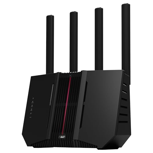 ASUS RT-BE92U - Router WiFi 7 triband BE9700, compatível com 320 MHz e 4096-QAM, funcionamento multilink (MLO), deteção AI WAN, AiMesh, segurança de rede e funções VPN, Smart Home Master