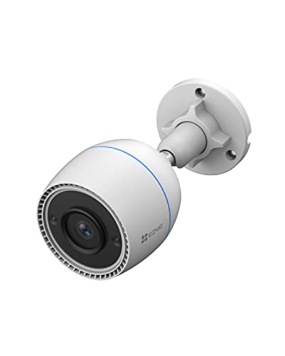 EZVIZ Câmara de vigilância WiFi exterior, 1080 P câmara exterior de segurança IP67 com visão noturna de 30 m, detecção de movimento e alarme instantâneo, H.265, compatível com Alexa, modelo C3TN