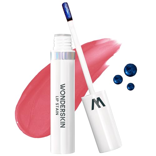 Wonderskin Wonder Blading Lip Stain Peel Off máscara - tinta de lábios rosa de longa duração, resistente à água e à prova de transferência, acabamento mate, maquilhagem dobrável (máscara romântica)