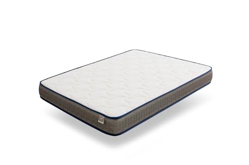 HOGAR24 ES - Colchão viscoelástico 150 x 190 - ErgoVisco Confort - Adaptação ergonómica avançada e sistema de ventilação para um sono reparador - altura 22 cm.
