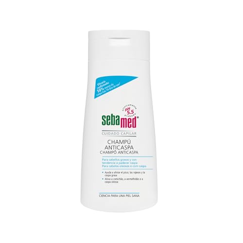 Sebamed Shampoo anti-caspa 400 ml, champô que elimina eficazmente a caspa oleosa com uma fórmula extra suave que reduz a comichão e a irritação