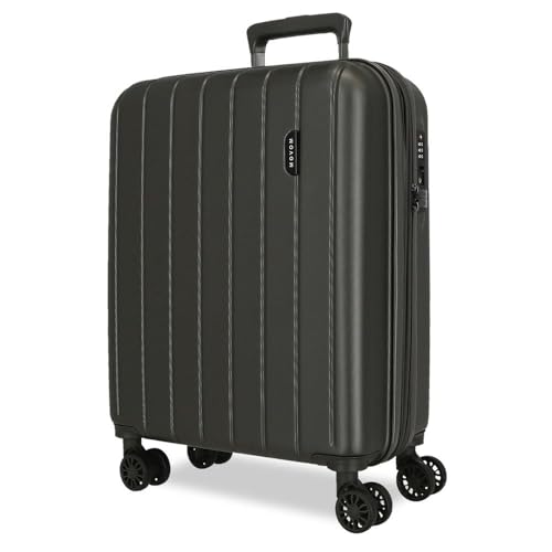 MOVOM Wood, mala de cabine, bagagem, interior com dois compartimentos, fabricado em ABS material resistente e leve, 4 rodas giratórias, fecho de combinação lateral, de Joumma Bags