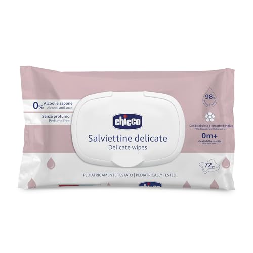 Toalhetes para bebés delicados e multiusos com clipe, sem álcool, adequados para peles sensíveis, megapack de 864 toalhetes, 12 pacotes de 72 toalhetes cada