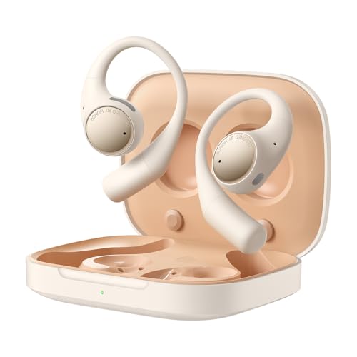 Honor Earbuds Open, AI Tradução ao vivo, cancelamento ativo de ruído, auriculares sem fios Bluetooth 5.2 com 3 micro, 22H capacetes sem fios Bluetooth, IP54, dourado