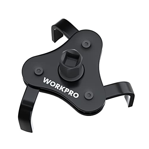WORKPRO Chave de filtro de óleo de 3 mordaças, lustre de filtro de óleo de 70 mm - 110 mm, ferramenta de remoção de filtro de óleo, para motocicletas, carros, camiões, caravanas.