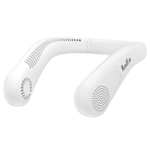 HandFan 5000 mAh Ventilador portátil bateria recarregável, 3 velocidades, 15 horas de tempo de trabalho, mini ventilador USB para carro desporto escritório casa viajar acampar (branco, 5000 mAh)