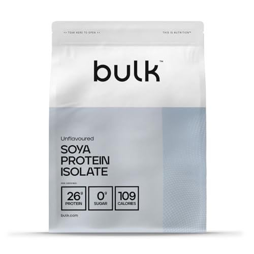 Bulk Proteína de soja isolada, batido de proteínas veganas, sem adição de sabores, 1 kg, 33 doses