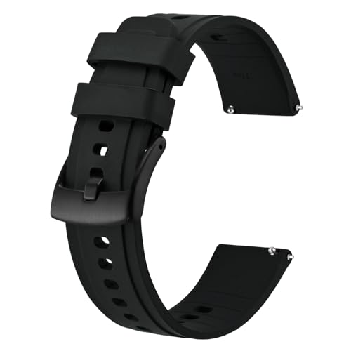 BISONSTRAP Flexível correia de silicone 18 mm 20 mm 22 mm 24 mm, correia de relógio borracha de libertação rápida para homem e mulher