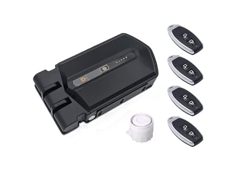 Golden Shield Alarm 120db preto - fechadura inteligente com alarme invisível do exterior (preto)