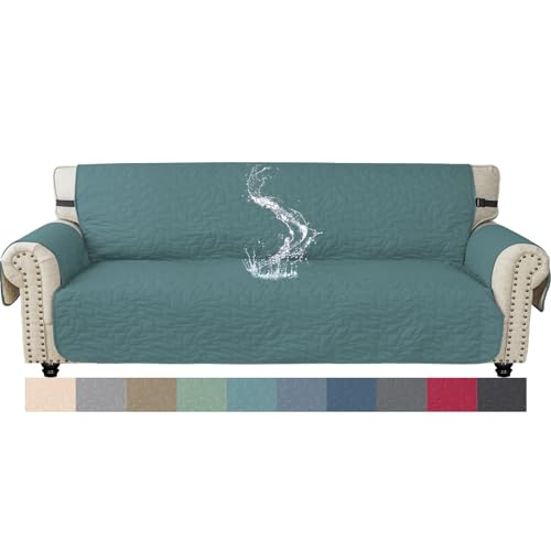 Ystyle Capa para sofá de 4 lugares, protetor de sofá impermeável, antimanchas, cobertura para sofá acolchoado verão, capas para sofá anti-arranhões, gatos cães, capas sofá anti-pêlos animais de
