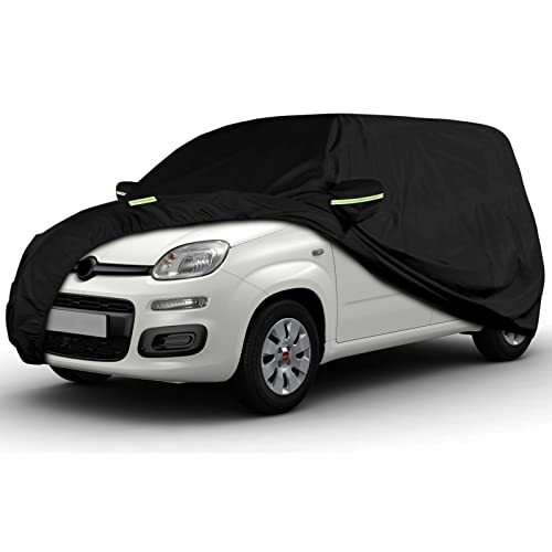Capa de carro exterior compatível com Fiat Panda 2003-2024, capa para carro impermeável, coberturas completas com tira refletora