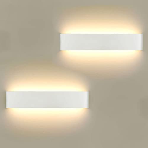 Candeeiro de parede LED ao ar livre, candeeiro de parede impermeável moderno de 16 W, adequado para exteriores, varandas, corredores, casas de banho, quartos, 3000 k branco quente