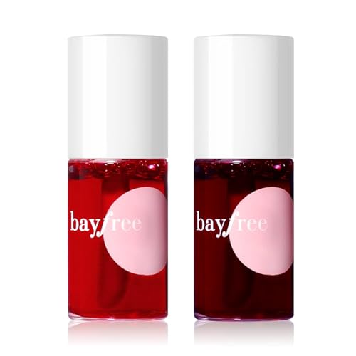 bayfree Lip Tint Stain Set, tinta de lábios, mini barra de lábios líquida, longa vida útil maquilhagem de lábios para bochechas e olhos (Made into Jam)