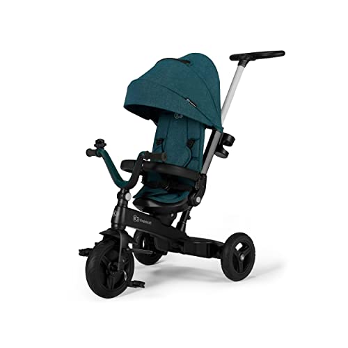 kk KinderKraft Triciclo evolutivo TWIPPER, assento giratório de 360 graus, 9 meses a 5 anos, verde (KRTWIP00GRE000)