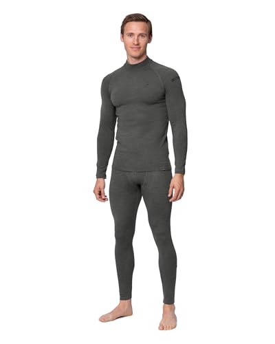 DANISH ENDURANCE Conjunto térmico de lã mineral para homem, camada base inverno para frio extremo