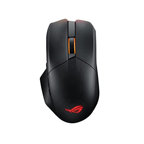 ASUS ROG Chakram X Origin Rato Gaming, conectividade tripla 2,4 GHz RF, Bluetooth e com cabo, sensor de 36000 dpi, 11 botões programáveis, Joystick removível, cabo Paracord, preto