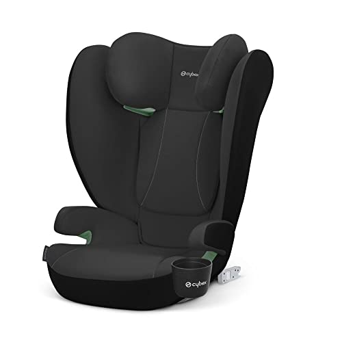 CYBEX Silver Cadeira de carro Solution B2 i-Fix, Incl. Porta-copos, para carros com e sem ISOFIX, aproximadamente 15 a 50 kg, 3 a 12 anos, preto (vulcão preto)