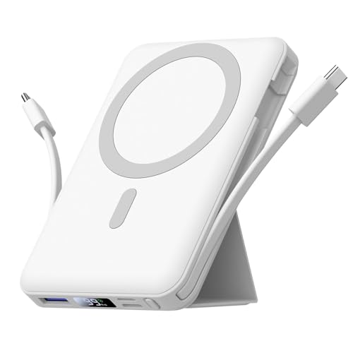 Azmuth Para Magsafe Powerbank, 10000 mAh 22,5 W PD magnético, bateria externa de carregamento rápido, sem fios carregador de bateria portátil Power Bank com ecrã LED USB-C para iPhone 16/15/14/13/12