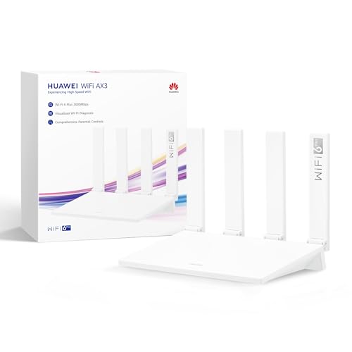 HUAWEI AX3 Novo roteador, Wi-Fi 6 Plus, de banda dupla de 3000 Mbps, 4 portas GE WAN/LAN adaptáveis automaticamente, ampla cobertura, diagnóstico visualizado, adequado para jogos Xbox/PS5/Steam e 8G