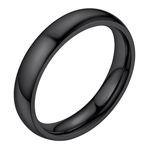 Bestyle Anéis homem 4 mm anéis de aço inoxidável mulher anéis para casais anéis de noivado tamanho 14,5 - 27,5
