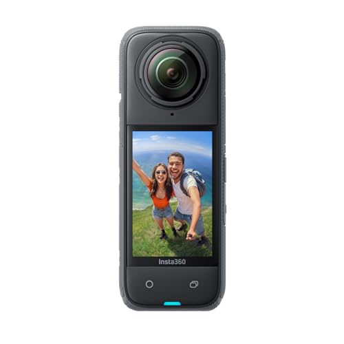 Insta360 Pacote padrão X4 - câmara de ação impermeável 8K 360, vídeo 4K grande angular, efeito Selfie Stick invisível, protetores de lente removíveis, 135 min bateria, edição IA, estabilização