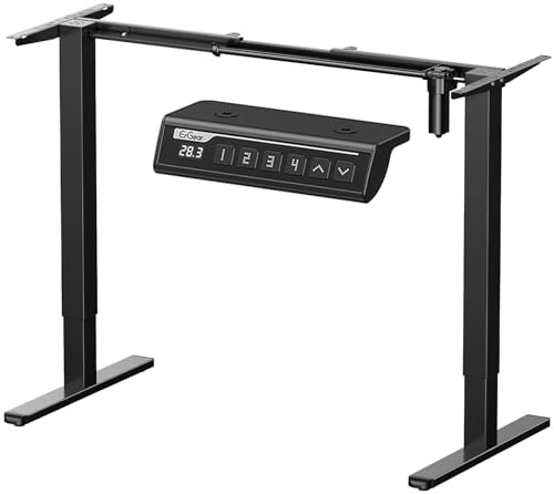 ErGear Armação de mesa elétrica de pé de altura ajustável, pernas de mesa de até 47,2 polegadas, moldura ergonómica para estação de trabalho