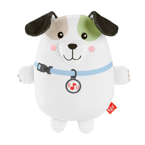 Fisher-Price Peluche relaxante cãozinho com sons e vibrações calmantes, brinquedo para bebé recém-nascido (Mattel HTJ68)