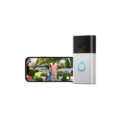 Ring videotimbre con batería (Battery Video Doorbell) (2024), con vídeo HD de cuerpo entero, instalación fácil por cuenta propia (5 min) | con batería integrada I 30 días gratis de Ring Protect