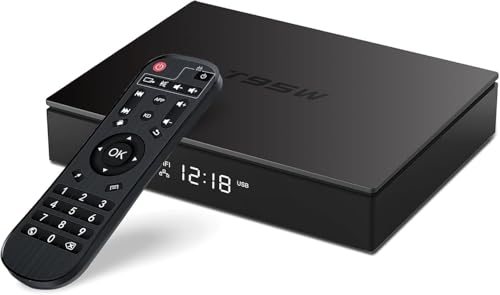 Android TV Box, T95W Android 11.0 Box 4 GB RAM 64 GB ROM Amlogic S905W2 Quad-Core Cortex-A53 G31 GPU Support 4K 3D 1080P AV1 2.4/5.0 GHz WiFi BT5.0 1 0-100 M Ethernet HDMI 2.1 H.265 Smart TV Box (4 GB