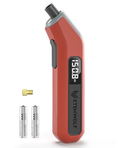 ETENWOLF T300Plus Manómetro de pressão de pneus digital 0,2-13,8 bar, calibrado segundo ANSI B40,7 Grau 2A (±0,5%), bateria AAA