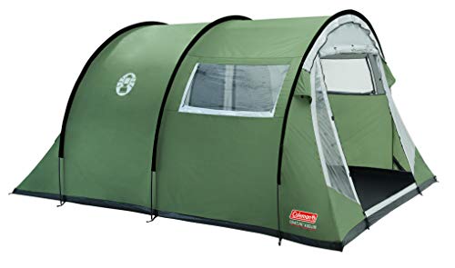 Coleman Coastline Tenda de campanha com túneis para campismo ou festivais, acampamento em família, impermeável até 3000 mm de coluna de água, cor verde