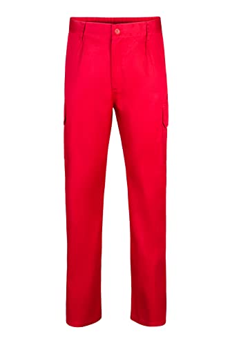 VELILLA 345 Calças multibolsos, vermelho, tamanho 44