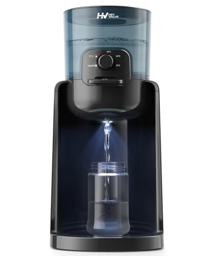 Aquece biberões instantâneos, reparador rápido de 25 segundos, 4 temperaturas 72 h manutenção do calor livre de BPA, depósito de 1 l, dispensador de água para fórmula máquina de babete para bebé