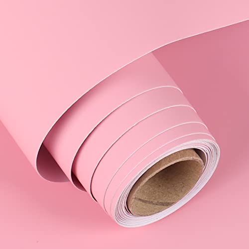 FunStick Vinil adesivo móveis rosa papel autocolante para móveis infantis vinil para móveis 30 cm x 5 m papel de parede autocolante engrossar filme decorativo para quarto de meninas armário mesa