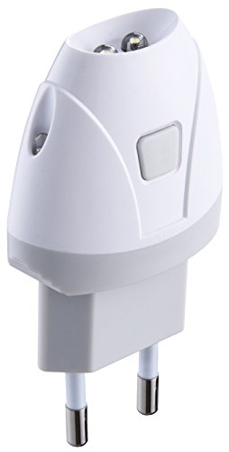 Electraline 58303 Lanterna automática de emergência com função de luz de cortesia, LED, branca