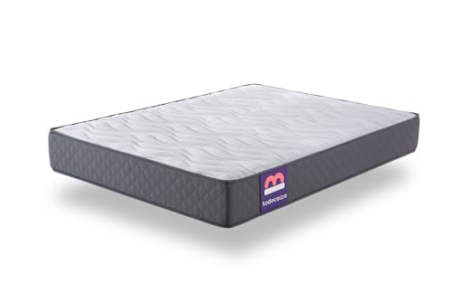 Todocama - Colchão viscoelástico 105 x 200 cm, Pure Flow MAX multicamada, altura 21 cm, firmeza média/alta, tratamento antiácaros, antibacteriano e hipoalergénico. Fabricado em Espanha.
