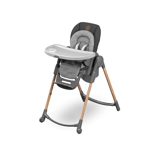 Maxi-Cosi Minla Cadeira de bebé evolutiva 6 em 1, 0-14 anos, máx. 60 kg, cadeira de bebé, 9 posições de altura, 5 reclinação, 4 bandeja, dobrável compacto, Essential Graphite