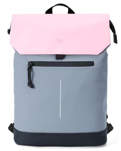 Lekespring Mochila de pele mate para mulher com compartimento para portátil de 15,6 polegadas