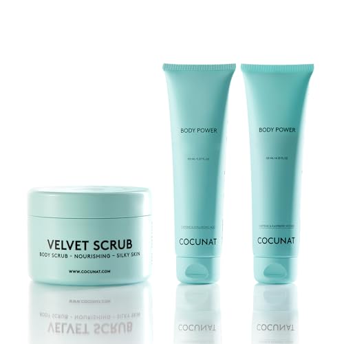 COCUNAT - Pack Body Power esfoliação corporal - Reafirma, esfolia e suavidade - pele firme, lisa e renovada - ingredientes naturais - Toxic Free - Vegan