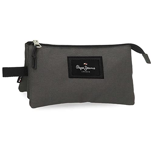 Pepe Jeans Aris Estuche Triple 22x12x5 cms fabricado en Poliéster, tamaño para mochila y carterón, De Joumma Bags