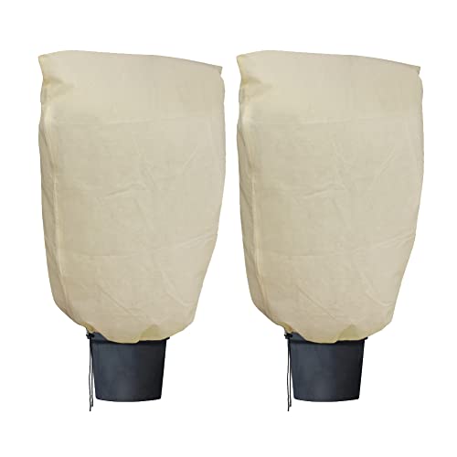 Tesmotor Capa para plantas, saco cobre plantas, cobertura para plantas proteção contra congelamento e neve para inverno, 2 unidades (80 x 100 cm)