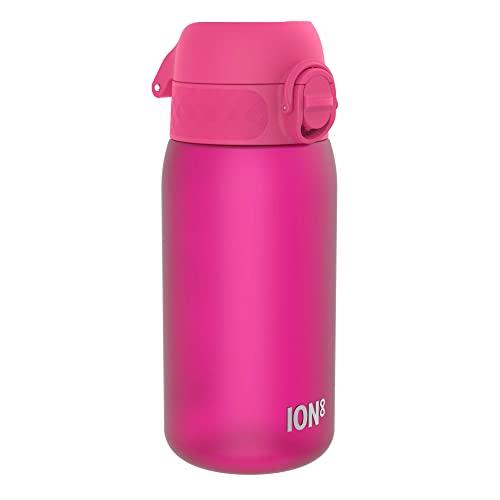 ION8 Botella de Agua para Niños, 350ml, a Prueba de Fugas, Fácil de Abrir, Cerradura Segura, Apta para Lavavajillas, Sin BPA, Asa de Transporte, Fácil de Limpiar, Neutro en Carbono