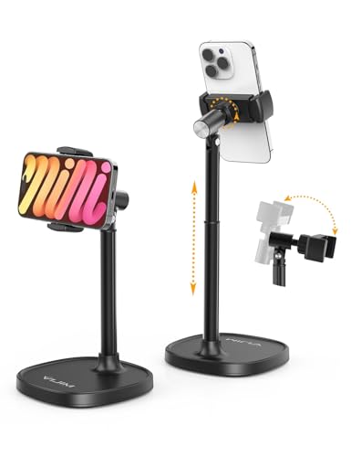 ULANZI Suporte para telemóvel mesa ajustável, suporte móvel secretária multiângulo para mesa compatível com iPhone 14 13 12 11 Pro MAX Mini/Galaxy S23 S22/Huawei/Xiaomei/Redmi