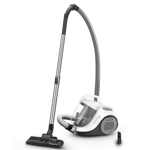 Rowenta Swift Power Cyclonic Classic Aspirador sem saco potente de 750 W, tecnologia ciclónica, cabeça de alto desempenho, filtração de 3 níveis, rádio ação de 7,5 m, posição de estacionamento, branco