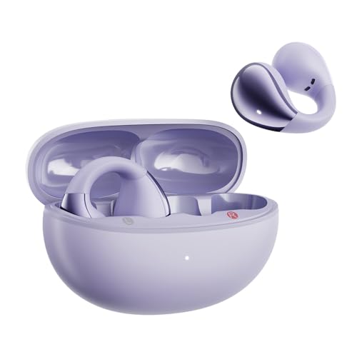 QCY Crossky C30 Auriculares Open-Ear, Bluetooth 5.4 auriculares clipe sem fios, ajuste seguro, som espacial, chamadas nítidas, conexão dupla, IPX5 impermeável