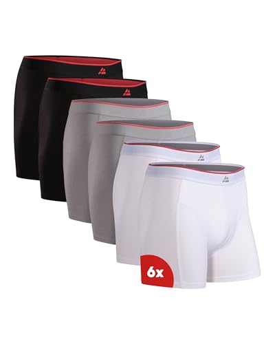 DANISH ENDURANCE Cuecas homem boxer de bambu, com ou sem bolso, macias e elásticas, 6 pacotes - cuecas bambu homem, boxers homem pack